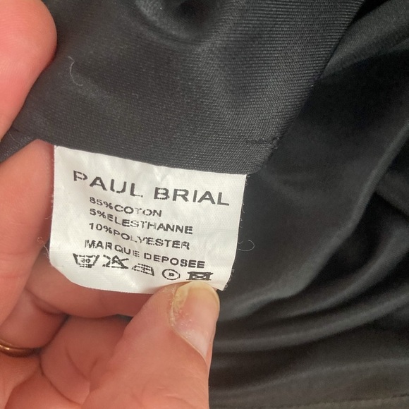 PAUL BRIAL Navy and burgundy dress - Picture 4 of 6